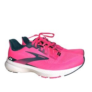 Brooks Women's Hot Pink Running Sneakers with Dark Teal Accents